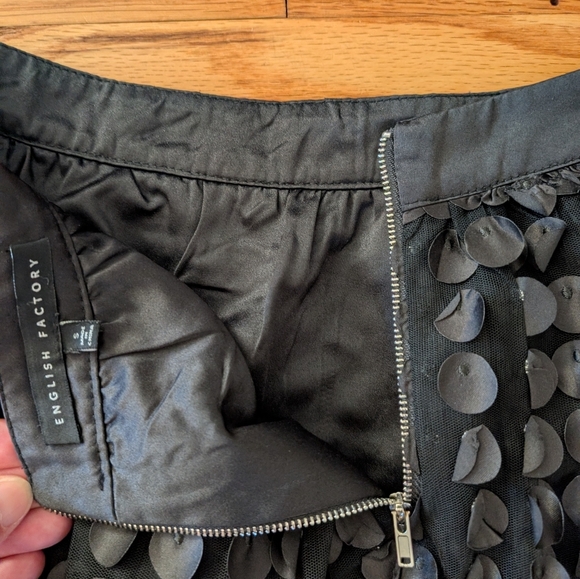 English Factory Elegant Black Polka Dot Skirt - Picture 7 of 10